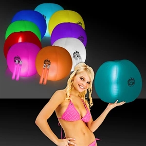 24" Translucent Inflatable Beach Ball with 2 Glow Sticks