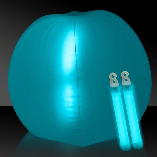 24" Translucent Inflatable Beach Ball with 2 Glow Sticks - Image 35