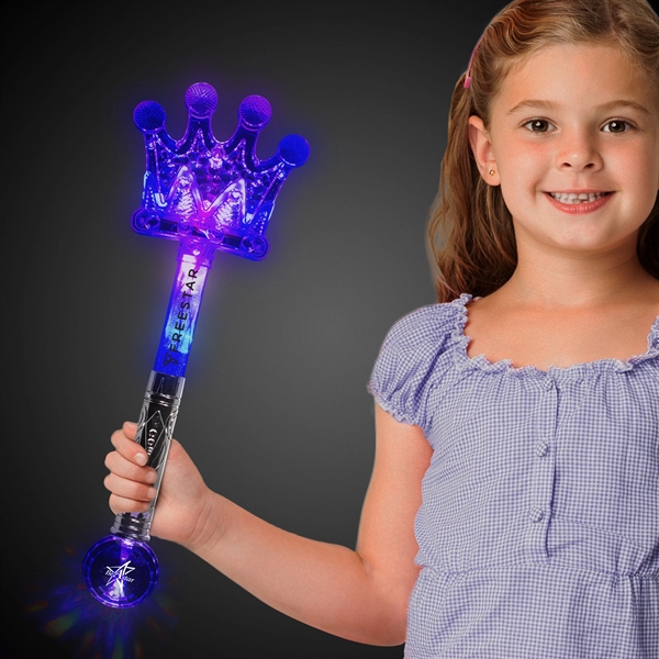 LED Silver Crown Wand - Image 1