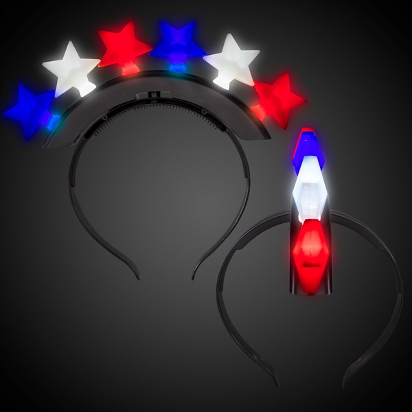 LED Patriotic Stars Headband - Image 2