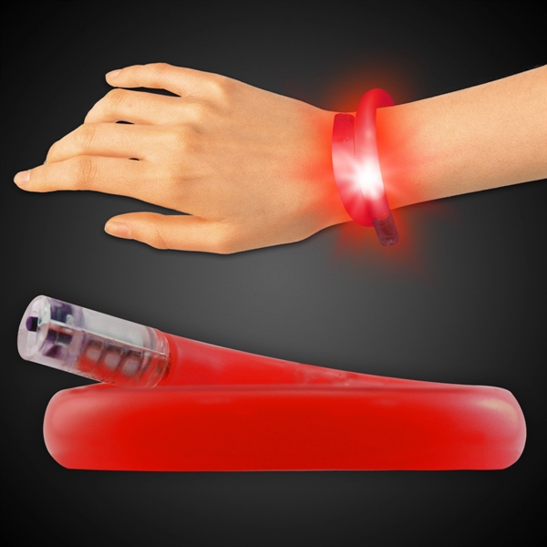 11" Coil Tube Bracelets w/Flashing LED Lights - Image 8