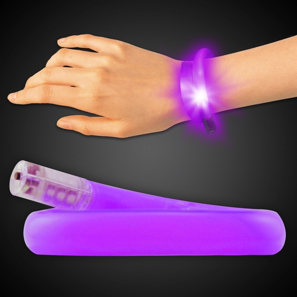 11" Coil Tube Bracelets w/Flashing LED Lights - Image 14