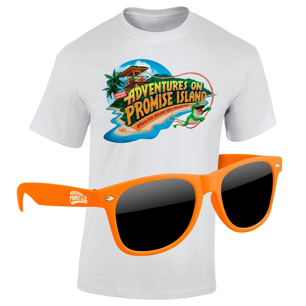 KIT: Full-Color DTG T-Shirt (Light) & Sunglasses (12x12in) - Image 2