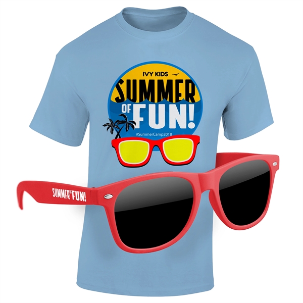 KIT: Full-Color DTG T-Shirt (Dark) & Sunglasses (14x18in) - Image 2