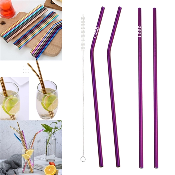 265mm Reusable Stainless Steel Straw With Brush - Image 5