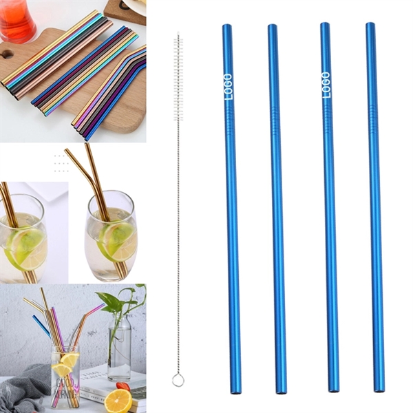 265mm Reusable Stainless Steel Straw With Brush - Image 6