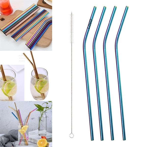 265mm Reusable Stainless Steel Straw With Brush - Image 7