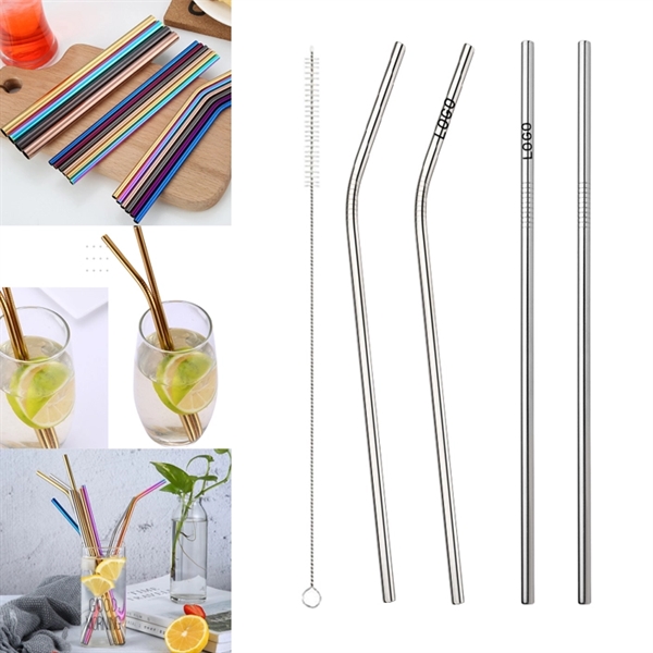 265mm Reusable Stainless Steel Straw With Brush - Image 8