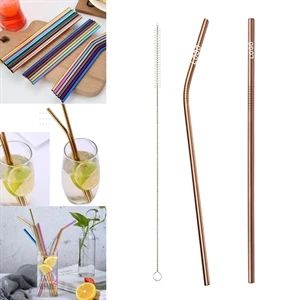 265mm Reusable Stainless Steel Straw With Brush