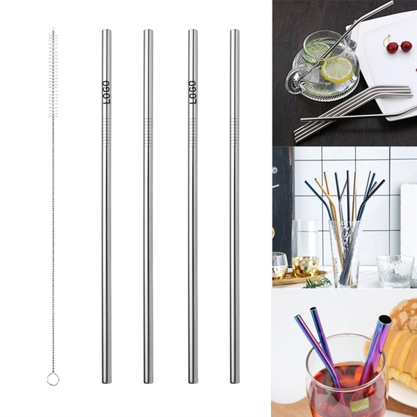 215mm Reusable Stainless Steel Straw With Brush - Image 8