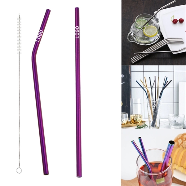 215mm Reusable Stainless Steel Straw With Brush - Image 8