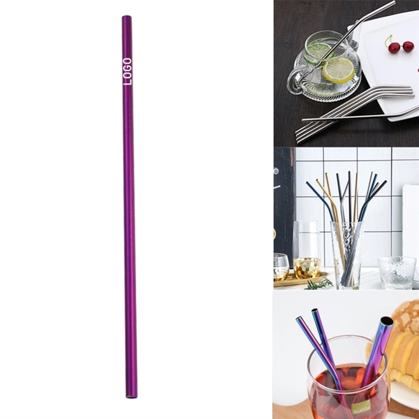 215mm Reusable Stainless Steel Straw With Brush - Image 7