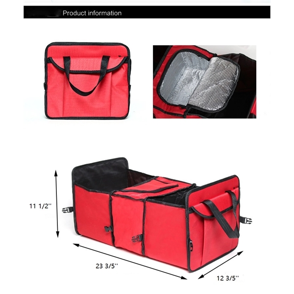 Foldable Trunk Orangizer with Cooler Bags - Image 3