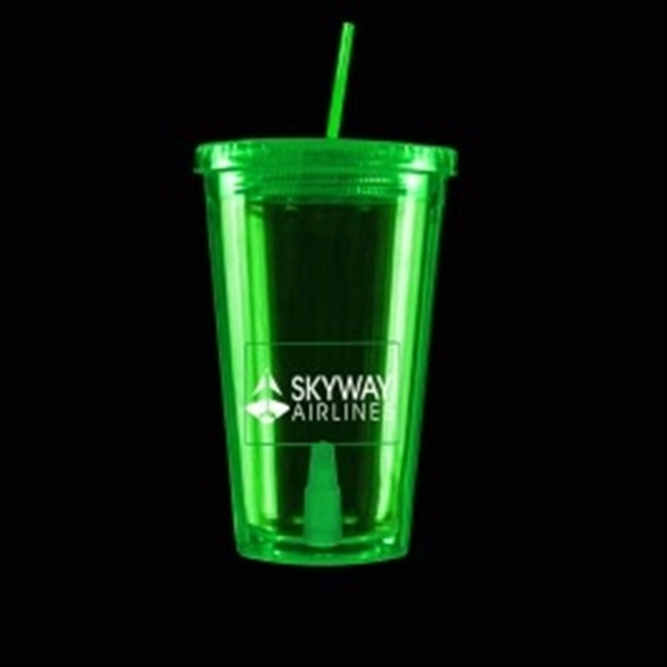 Green Light Up Travel Cup with Insert - Image 1