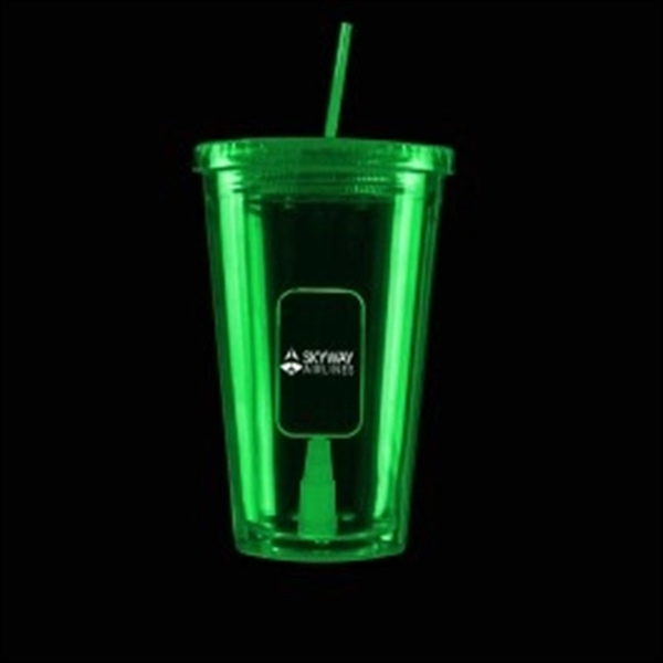 Green Light Up Travel Cup with Insert - Image 2