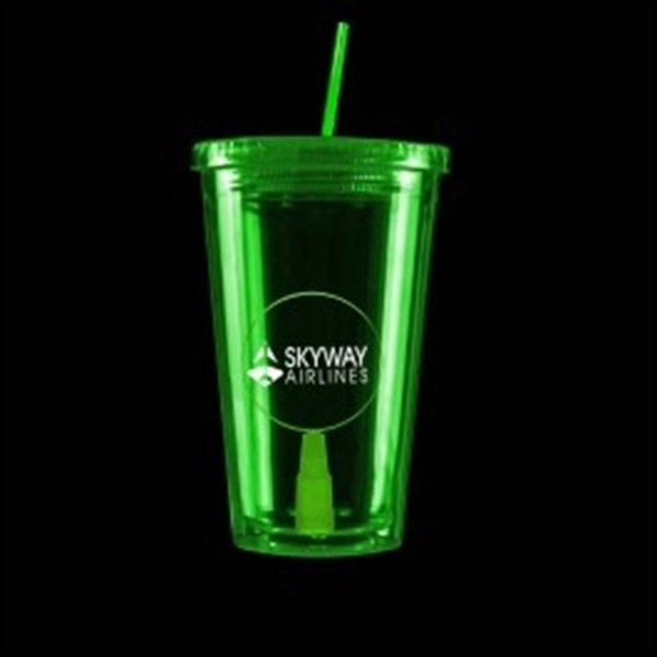 Green Light Up Travel Cup with Insert - Image 3