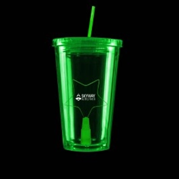 Green Light Up Travel Cup with Insert - Image 6