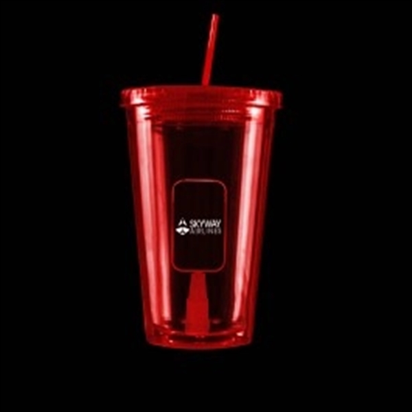 Red Light Up Travel Cup with Insert - Image 2