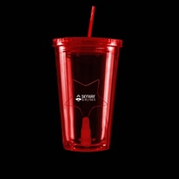 Red Light Up Travel Cup with Insert - Image 3