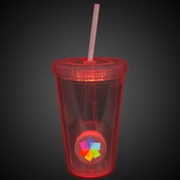 Light Up Travel Cup with Custom Printed Insert - Image 1