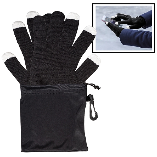 Touchscreen-Friendly Gloves In Pouch - Image 2