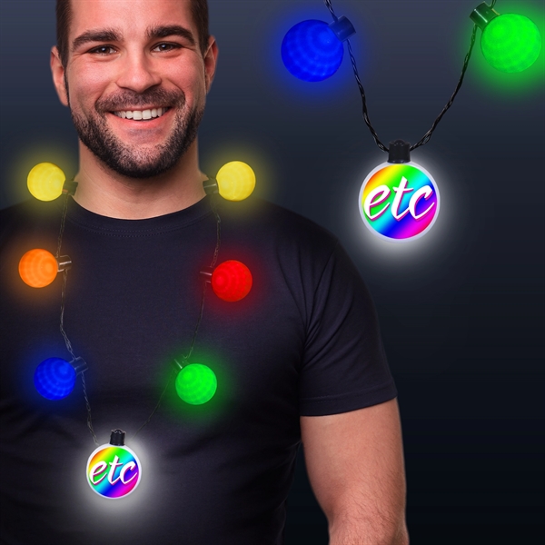LED Medallion Ball Necklace - Variety of Colors Available - Image 1