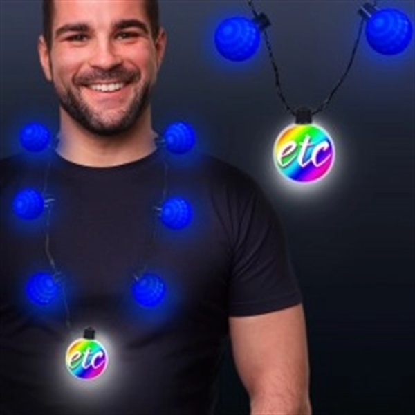 LED Medallion Ball Necklace - Variety of Colors Available - Image 4