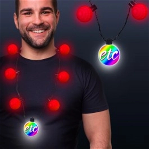 LED Medallion Ball Necklace - Variety of Colors Available - Image 5