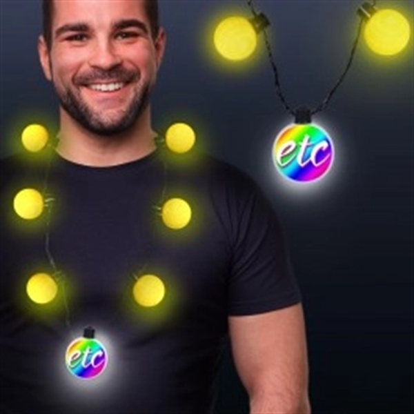 LED Medallion Ball Necklace - Variety of Colors Available - Image 6