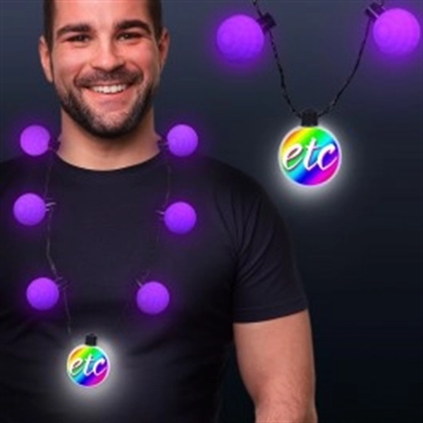 LED Medallion Ball Necklace - Variety of Colors Available - Image 7