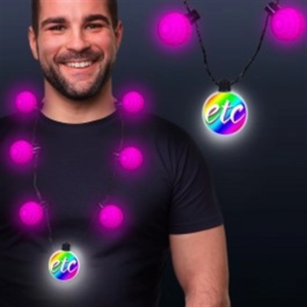 LED Medallion Ball Necklace - Variety of Colors Available - Image 8