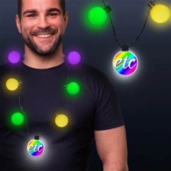 LED Medallion Ball Necklace - Variety of Colors Available - Image 11