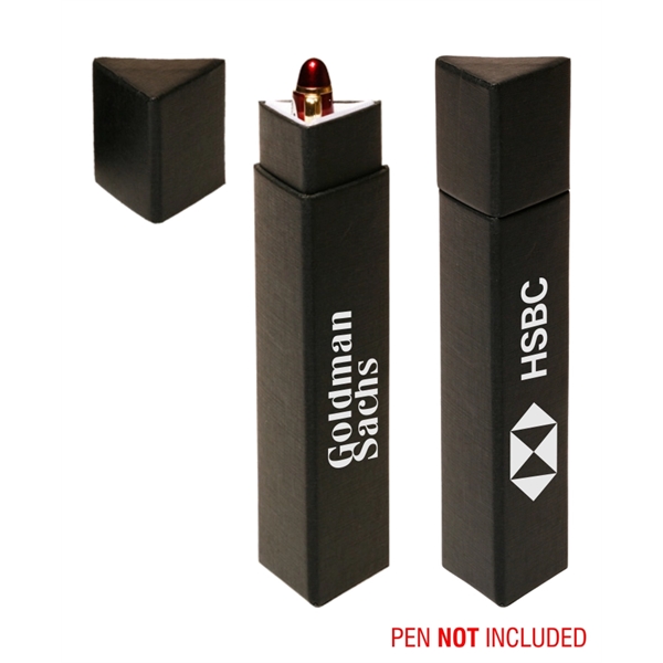 Union Printed, Deluxe Triangle Single Black Pen Display Box - Image 1