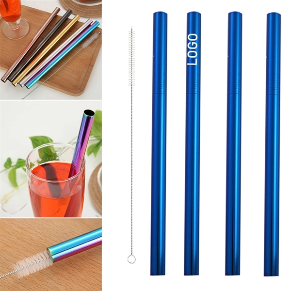 215mm Reusable Stainless Steel Straw With Brush - Image 6