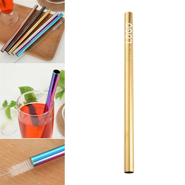 215mm Reusable Stainless Steel Straw - Image 3