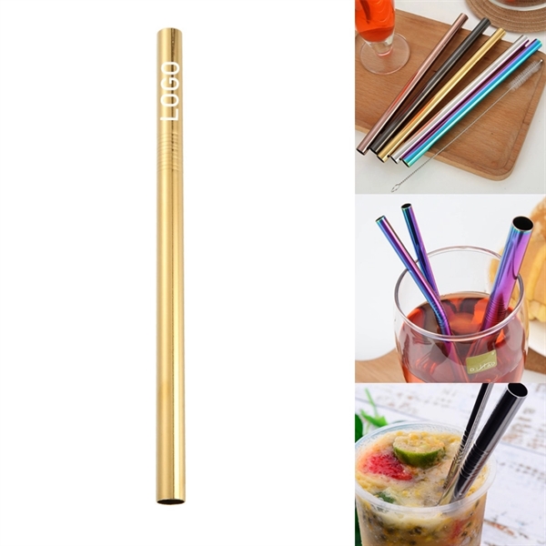215mm Reusable Stainless Steel Straw - Image 3
