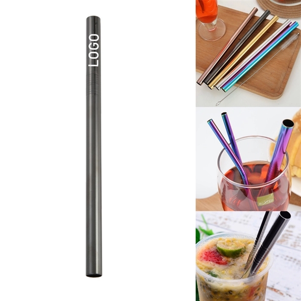 215mm Reusable Stainless Steel Straw - Image 4