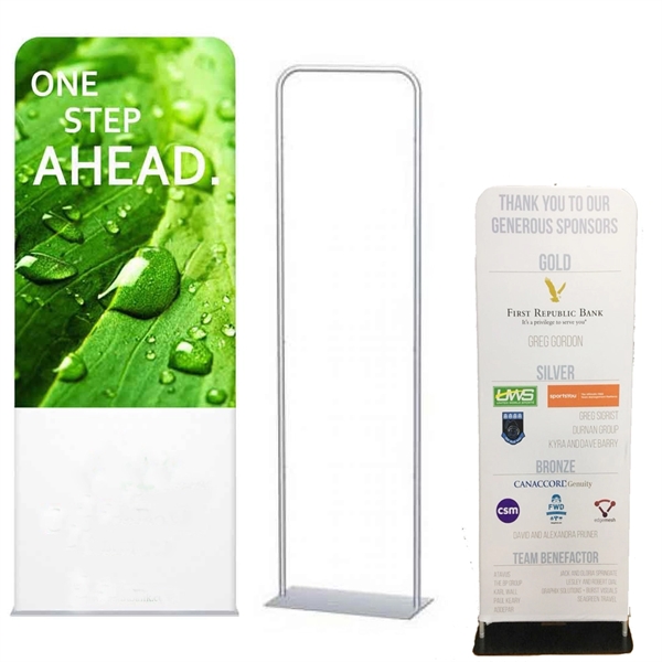 Tube Banner Stand with Steel Base - Image 1