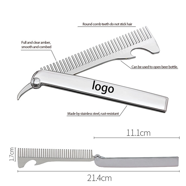 Folding Comb with Bottle Opener - Image 1