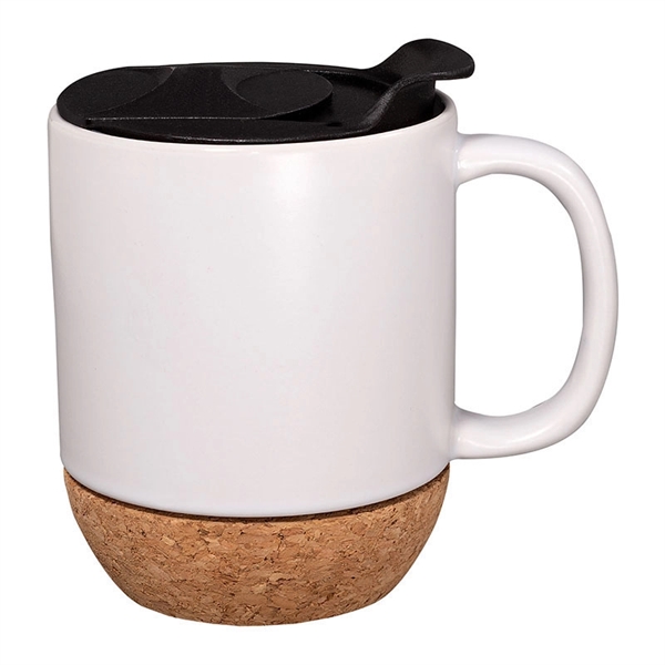 14 oz. Ceramic Mug with Cork Base - Image 3