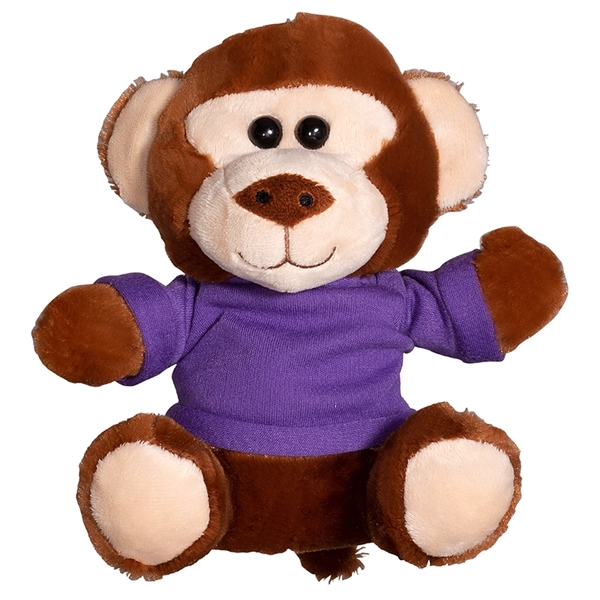 7" Plush Monkey with T-Shirt - Image 9