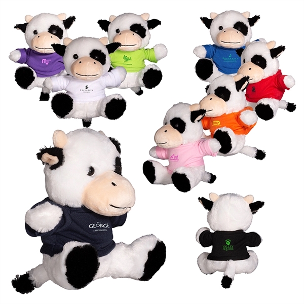 7" Plush Cow with T-Shirt - Image 5