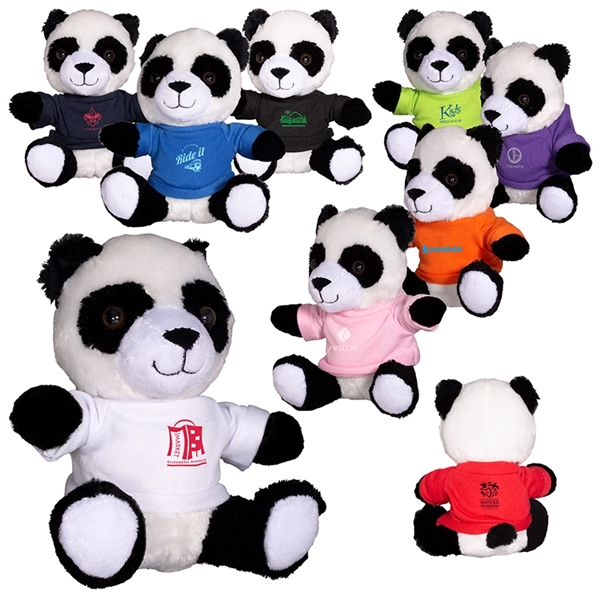 7" Plush Panda with T-Shirt - Image 4