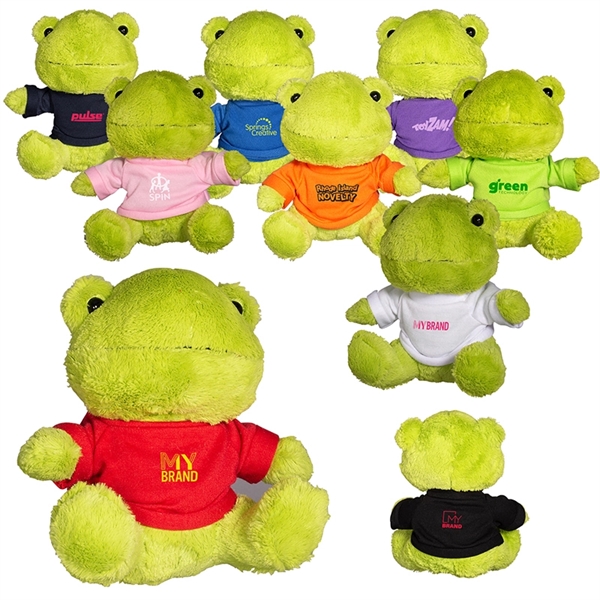 7" Plush Frog with T-Shirt - Image 5