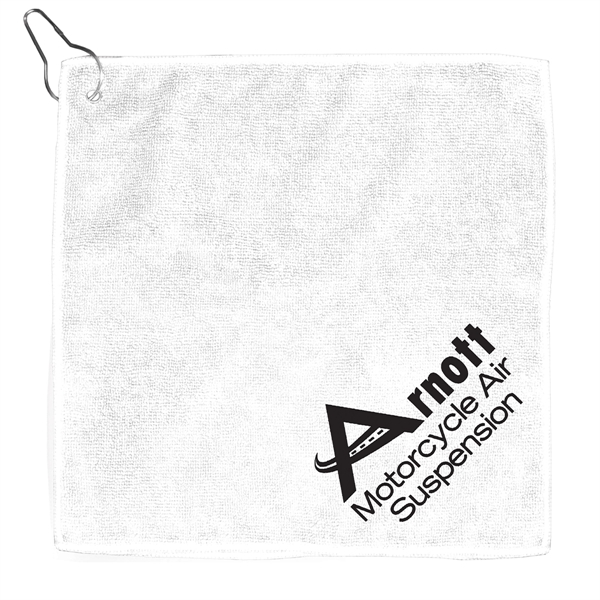 300GSM Microfiber Golf Towel with Metal Grommet and Clip - Image 4