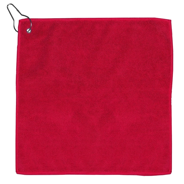 300GSM Microfiber Golf Towel with Metal Grommet and Clip - Image 7