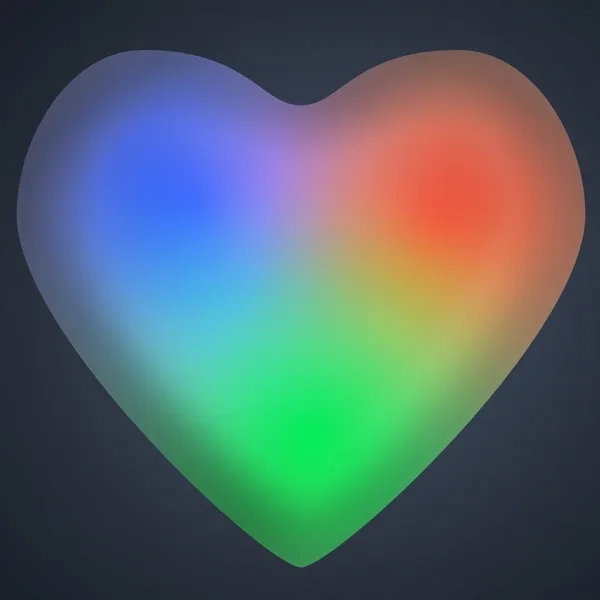 Light Up Aurora Heart Color Changing LED Pin - Image 1