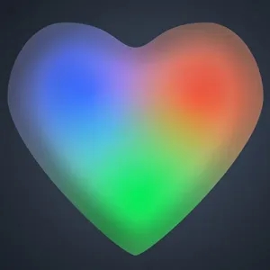 Light Up Aurora Heart Color Changing LED Pin