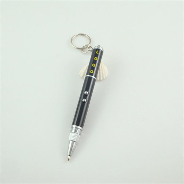 Ballpoint Pen with LED Flashlight and Key Ring - Image 5