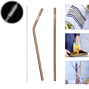 Reusable Stainless Steel Straw With Cleaner